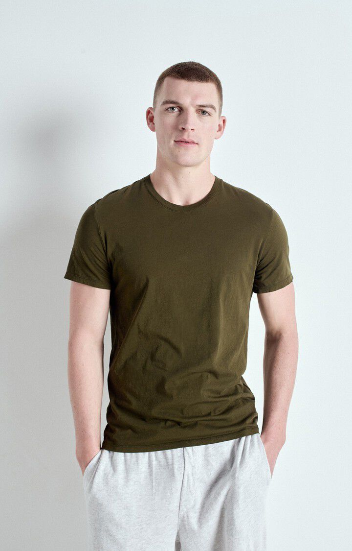 american vintage T-shirt homme Decatur - KAKI 21 Manches courtes Vert - E25