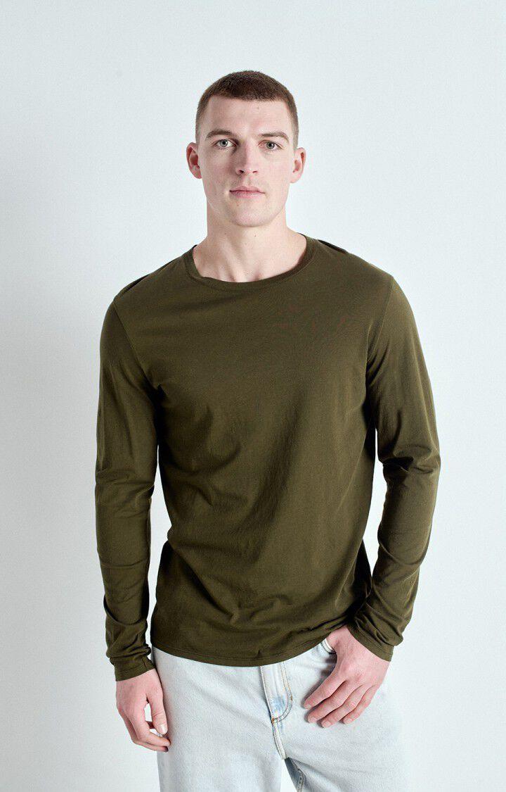 american vintage T-shirt homme Decatur - KAKI 68 Manches longues Vert - E25