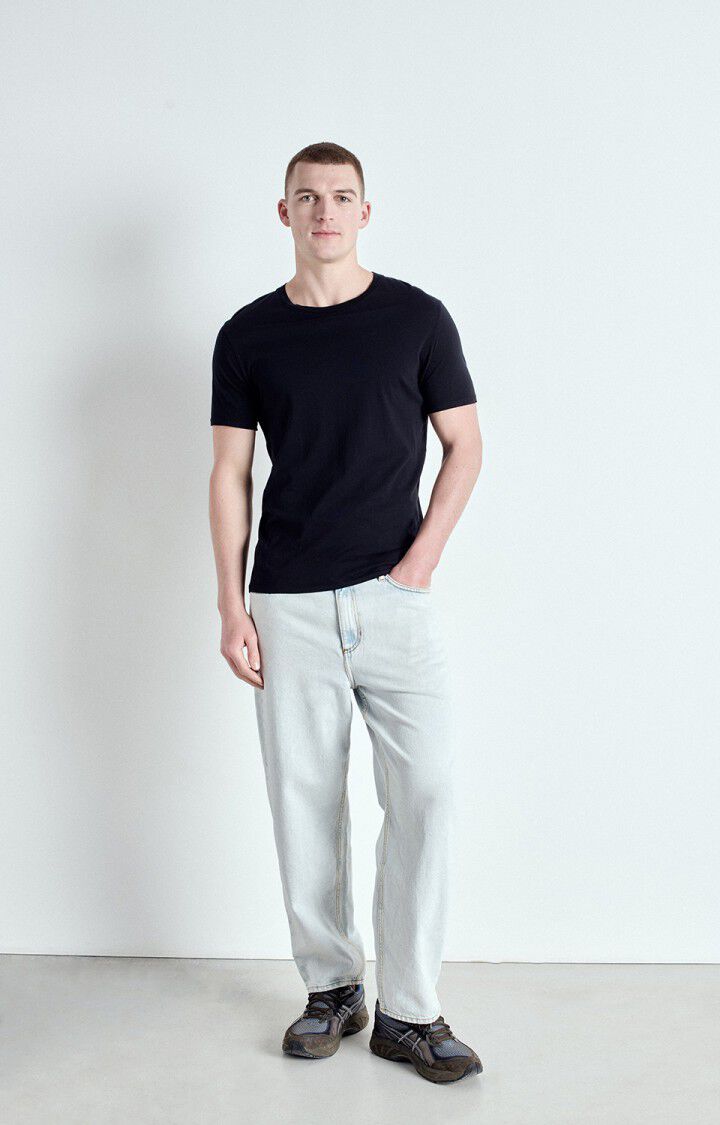 american vintage T-shirt homme Decatur - NOIR 21 Manches courtes Noir - E25