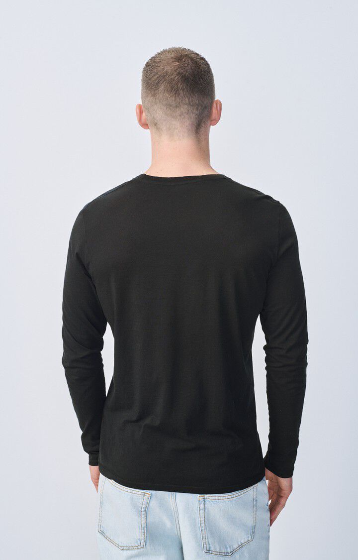 American Vintage T-shirt Homme Decatur - NOIR 68 Manches Longues Noir - E25