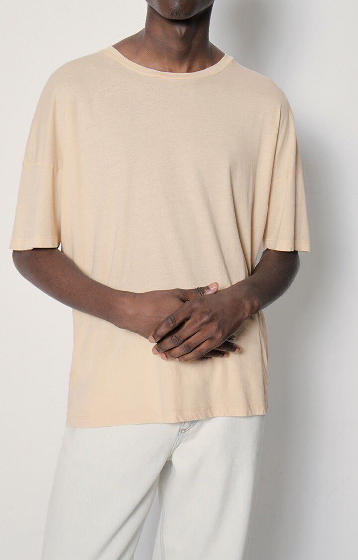american vintage T-shirt homme Decatur - PLUME 15 Manches courtes Beige - E23