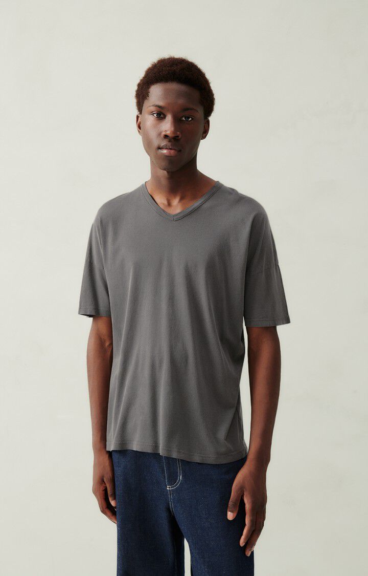 american vintage T-shirt homme Devon - ARDOISE VINTAGE 16 Manches courtes Gris - H23