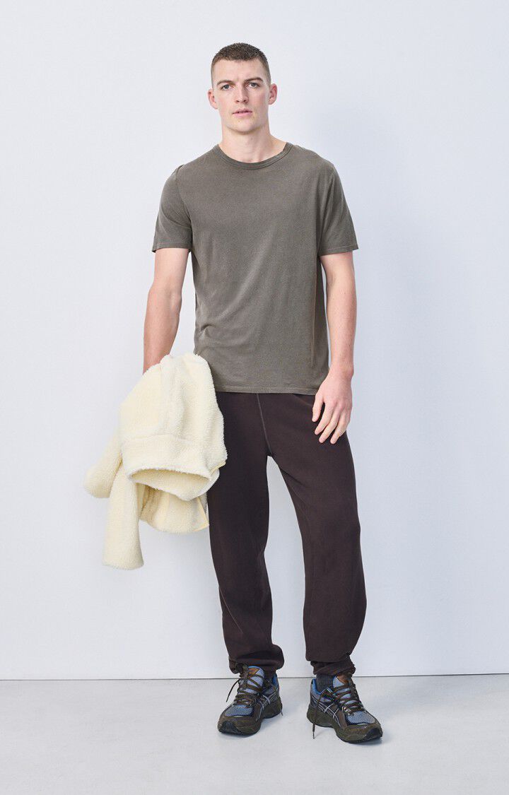 American Vintage T-shirt Homme Devon - ARDOISE VINTAGE 23 Manches Courtes Gris - E25