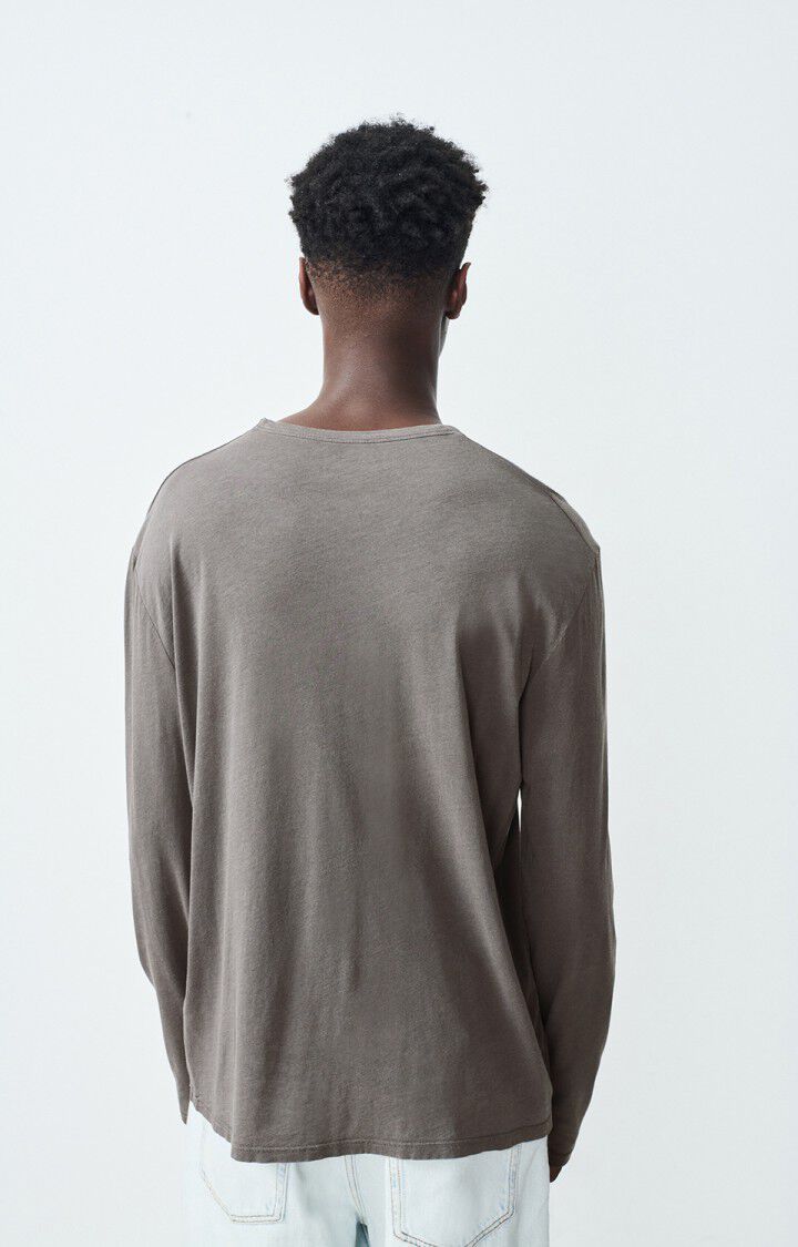 American Vintage T-shirt Homme Devon - ARDOISE VINTAGE 66 Manches Longues Gris - E25