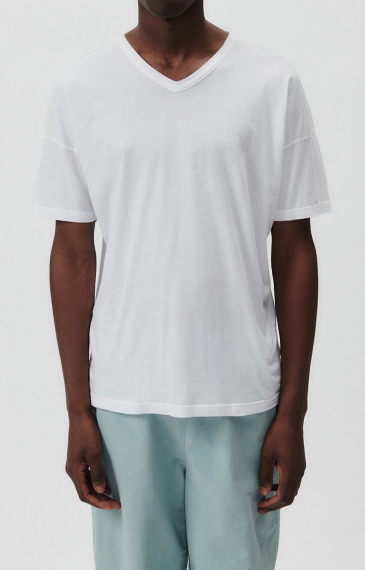 american vintage T-shirt homme Devon - BLANC 16 Manches courtes Blanc - H23