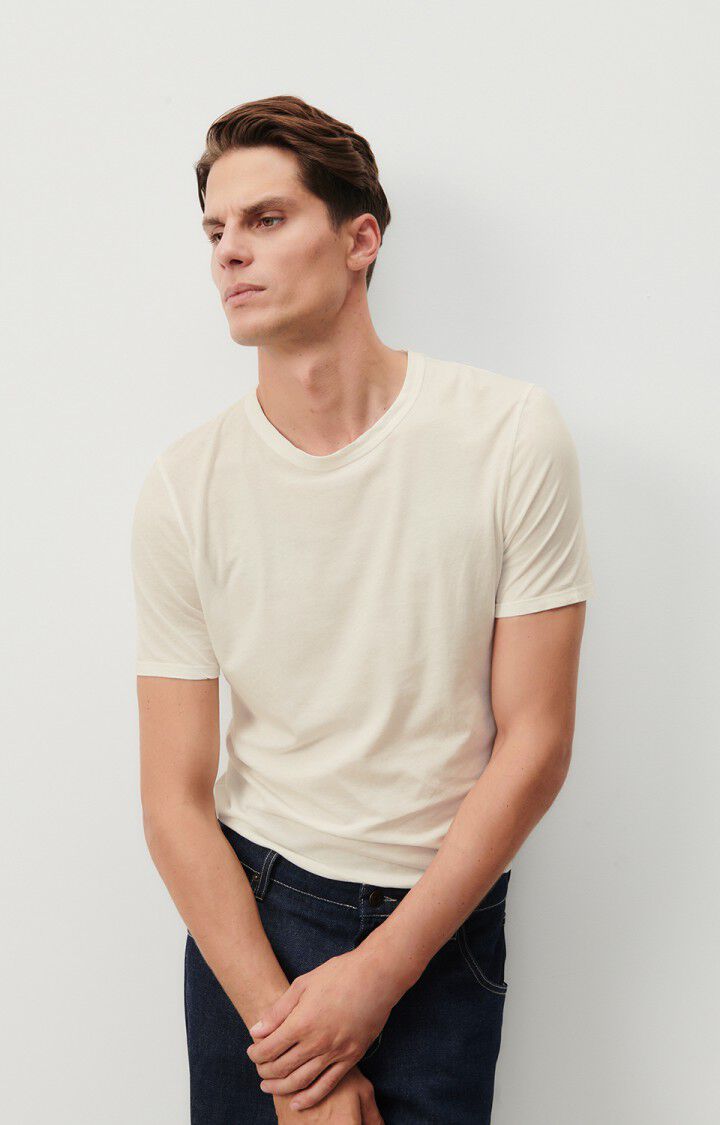 american vintage T-shirt homme Devon - BLANC CASSE Blanc - E23B