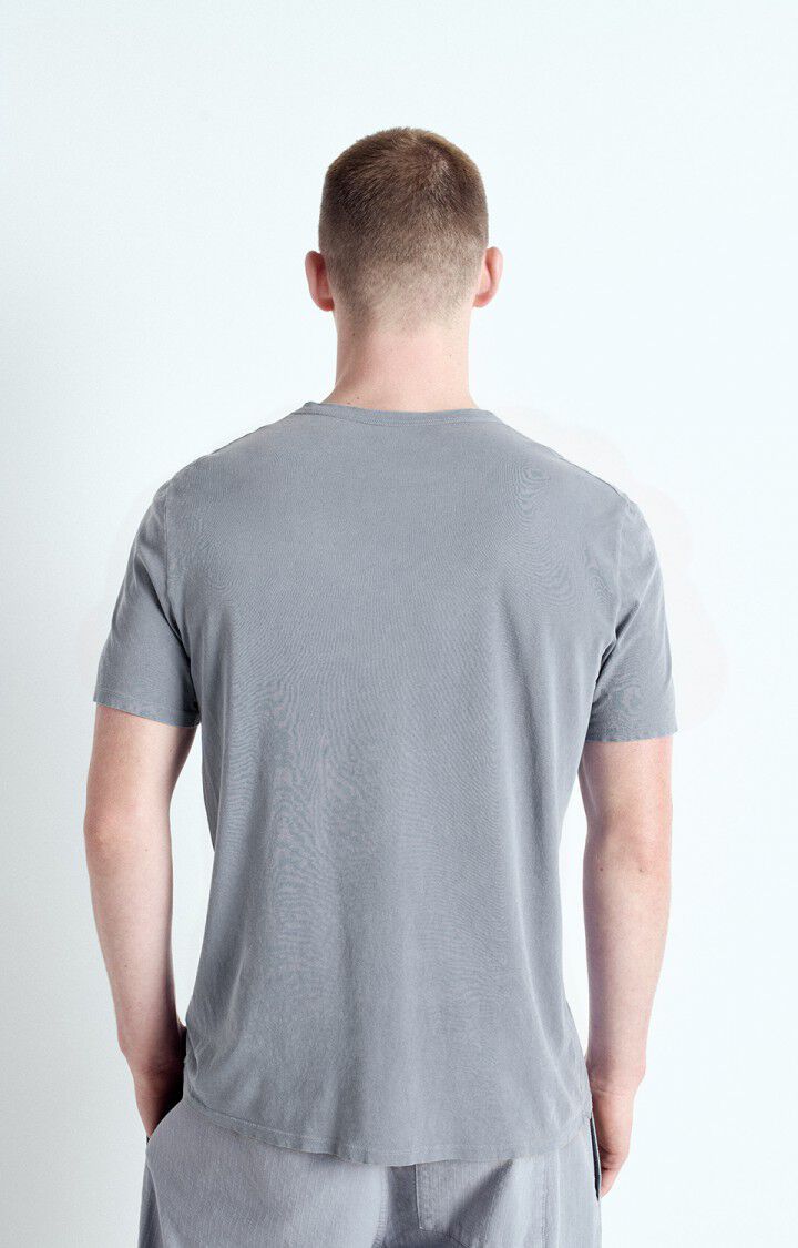 American Vintage T-shirt Homme Devon - BLEU GRIS VINTAGE 23 Manches Courtes Bleu - E25