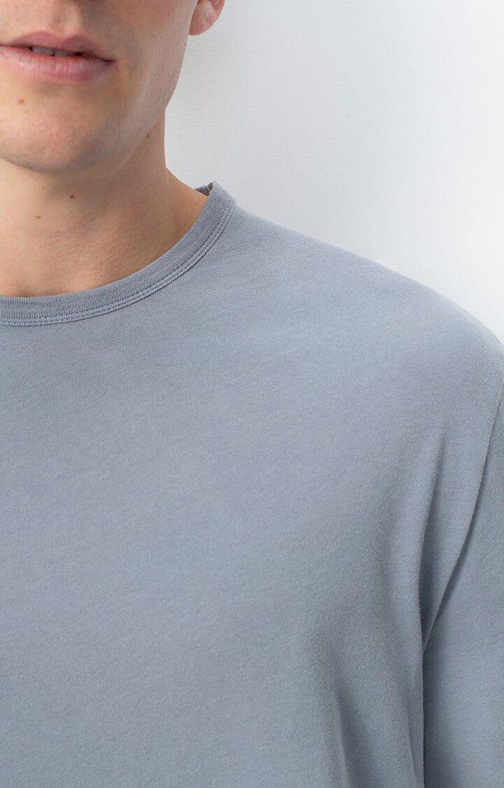 American Vintage T-shirt Homme Devon - BLEU GRIS VINTAGE 66 Manches Longues Bleu - E25