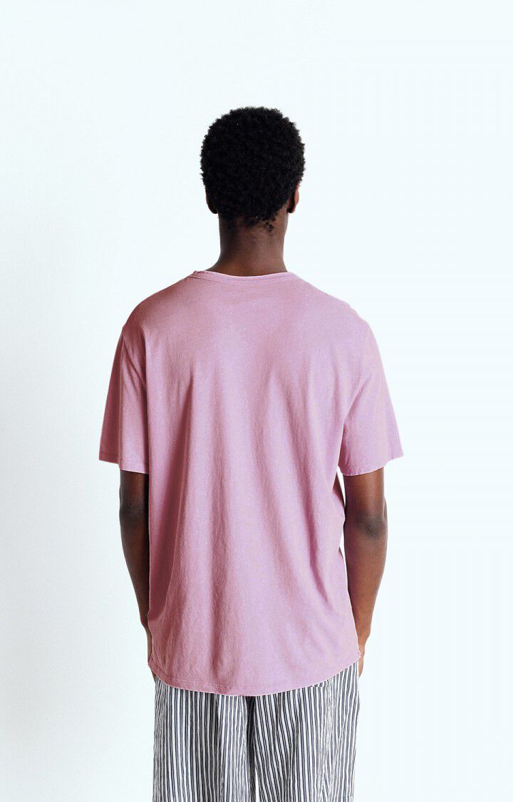 American Vintage T-shirt Homme Devon - CHAMALLOW VINTAGE 23 Manches Courtes Rose - E25