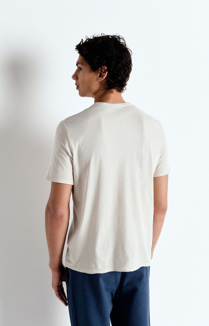 American Vintage T-shirt Homme Devon - ECRU VINTAGE 23 Manches Courtes Beige - E25