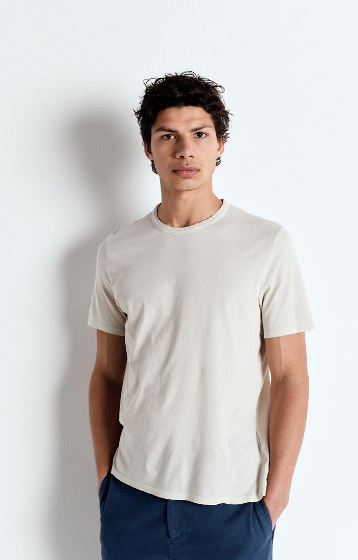 american vintage T-shirt homme Devon - ECRU VINTAGE 23 Manches courtes Beige - E25