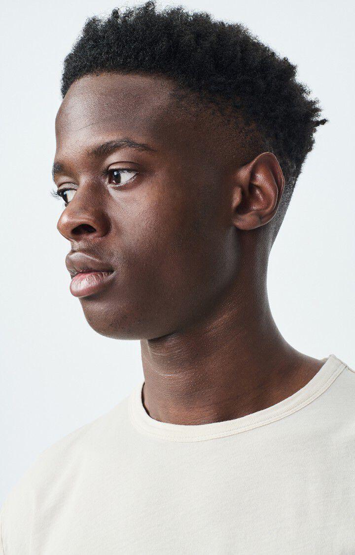 American Vintage T-shirt Homme Devon - ECRU VINTAGE 66 Manches Longues Beige - E25