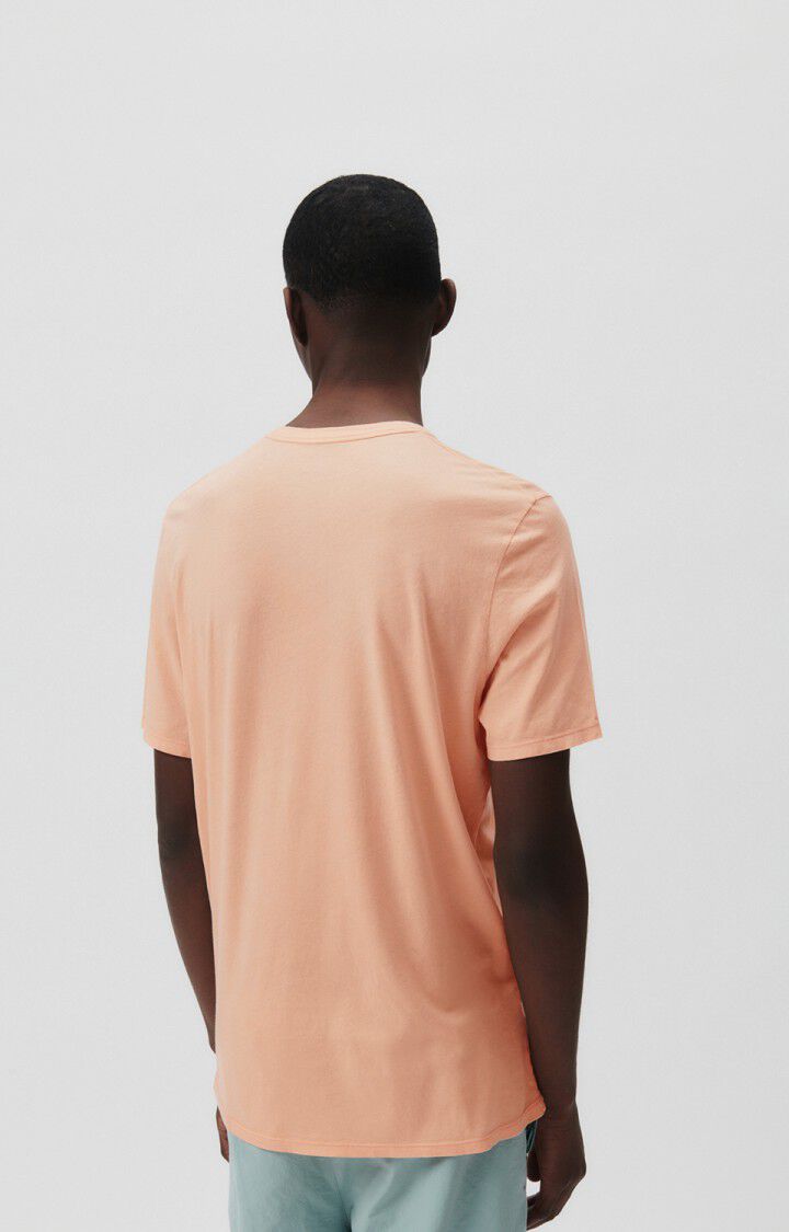 American Vintage T-shirt Homme Devon - PECHE VINTAGE 23 Manches Courtes Orange - E23