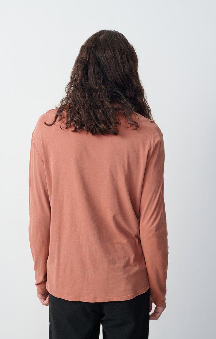 American Vintage T-shirt Homme Devon - TERRACOTTA VINTAGE 66 Manches Longues Rouge - H24