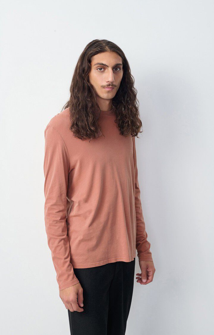 american vintage T-shirt homme Devon - TERRACOTTA VINTAGE 66 Manches longues Rouge - H24