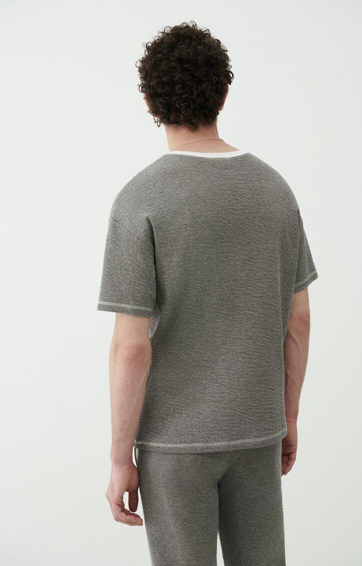 American Vintage T-shirt Homme Didow - ANTHRACITE CHINE Manches Courtes Gris - E22