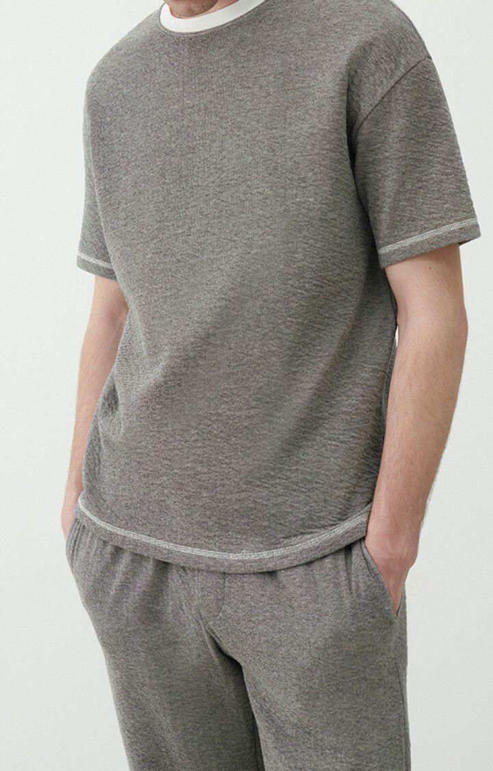 american vintage T-shirt homme Didow - ANTHRACITE CHINE Manches courtes Gris - E22