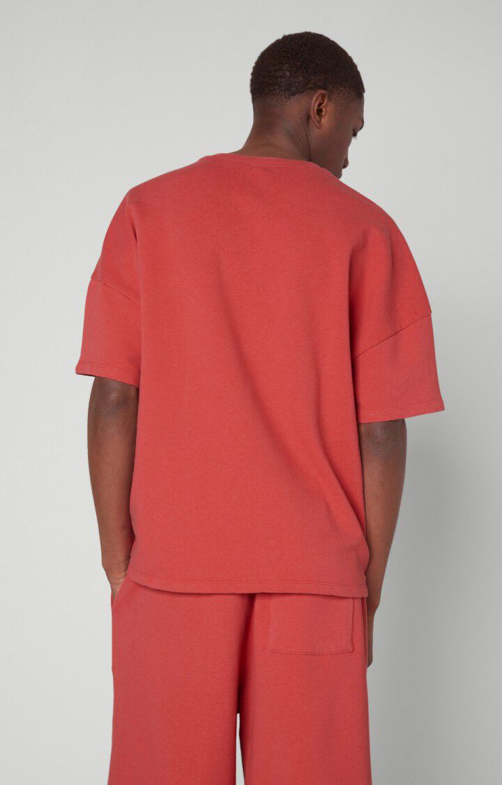 American Vintage T-shirt Homme Ekowood - FRAISIER Manches Courtes Rouge - E22