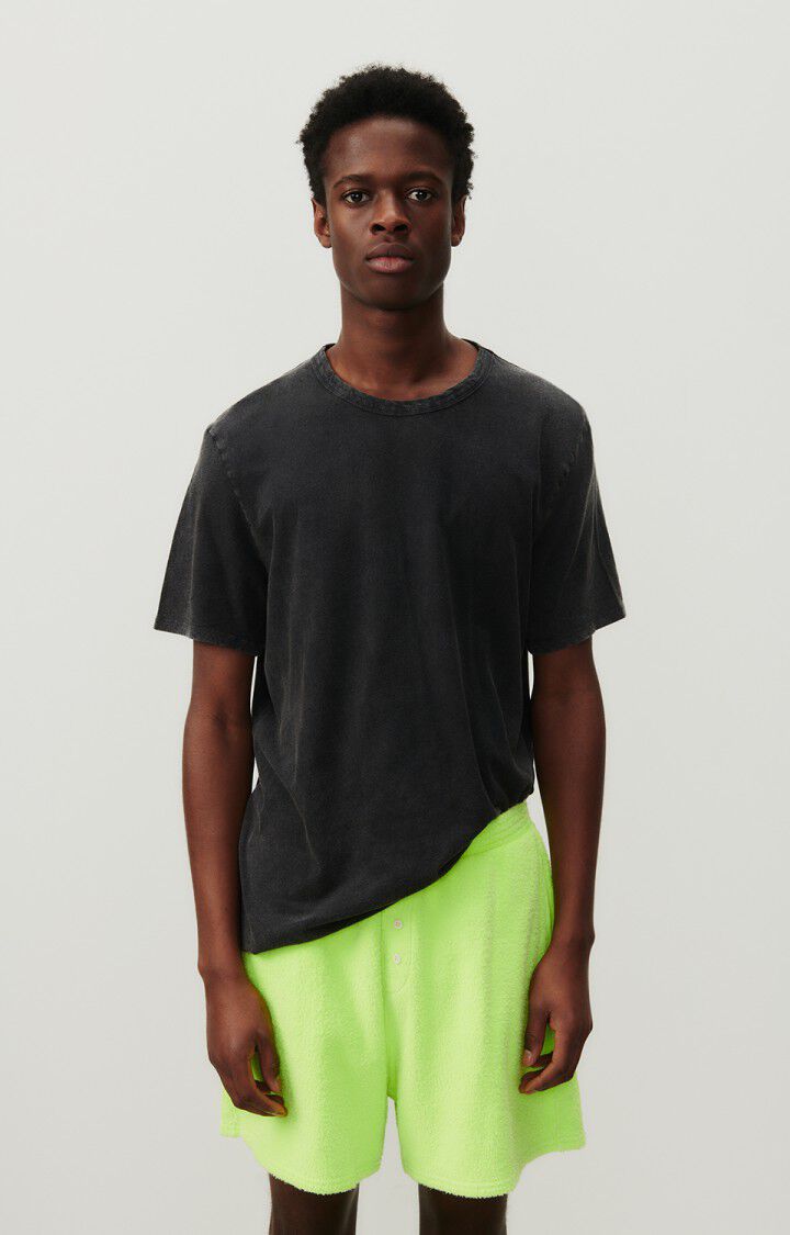 american vintage T-shirt homme Fakobay - ANTHRACITE VINTAGE 23 Manches courtes Noir - E25