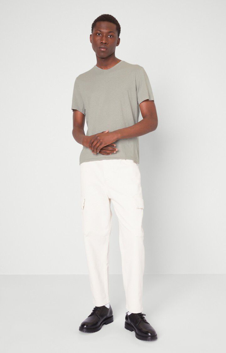 American Vintage T-shirt Homme Fakobay - ARGENT VINTAGE Manches Courtes Gris - H21B