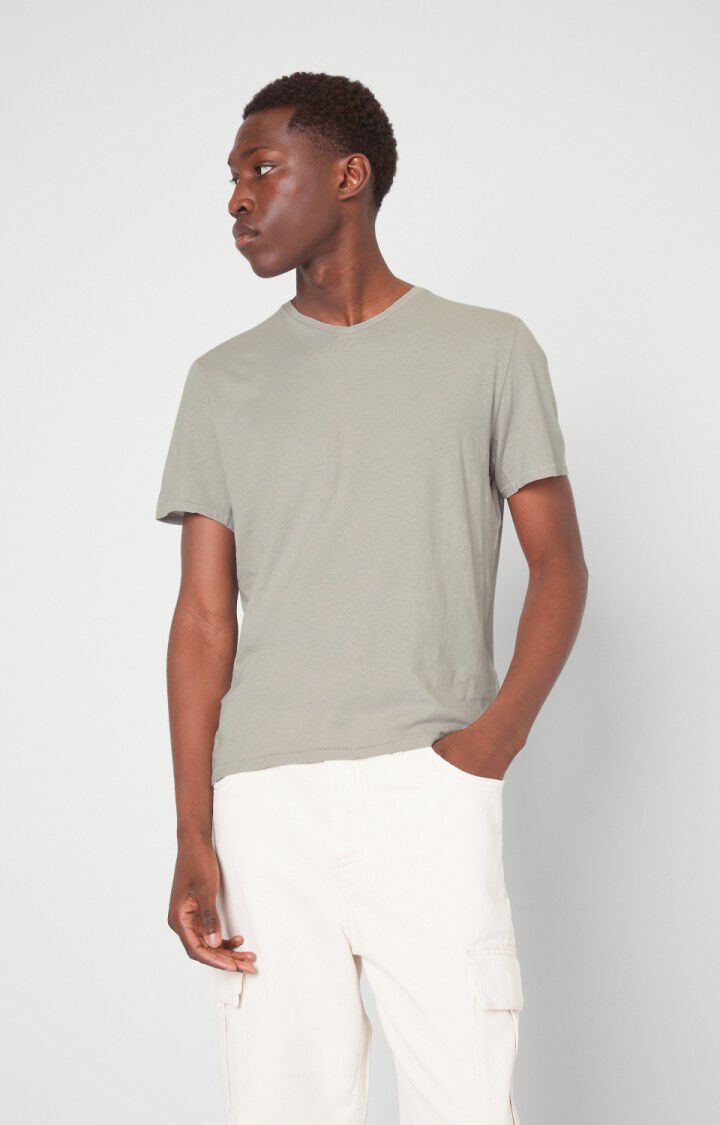 american vintage T-shirt homme Fakobay - ARGENT VINTAGE Manches courtes Gris - H21B