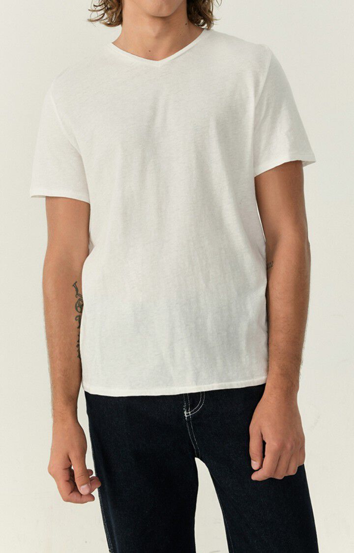 american vintage T-shirt homme Fakobay - BLANC 23 Manches courtes Blanc - E23