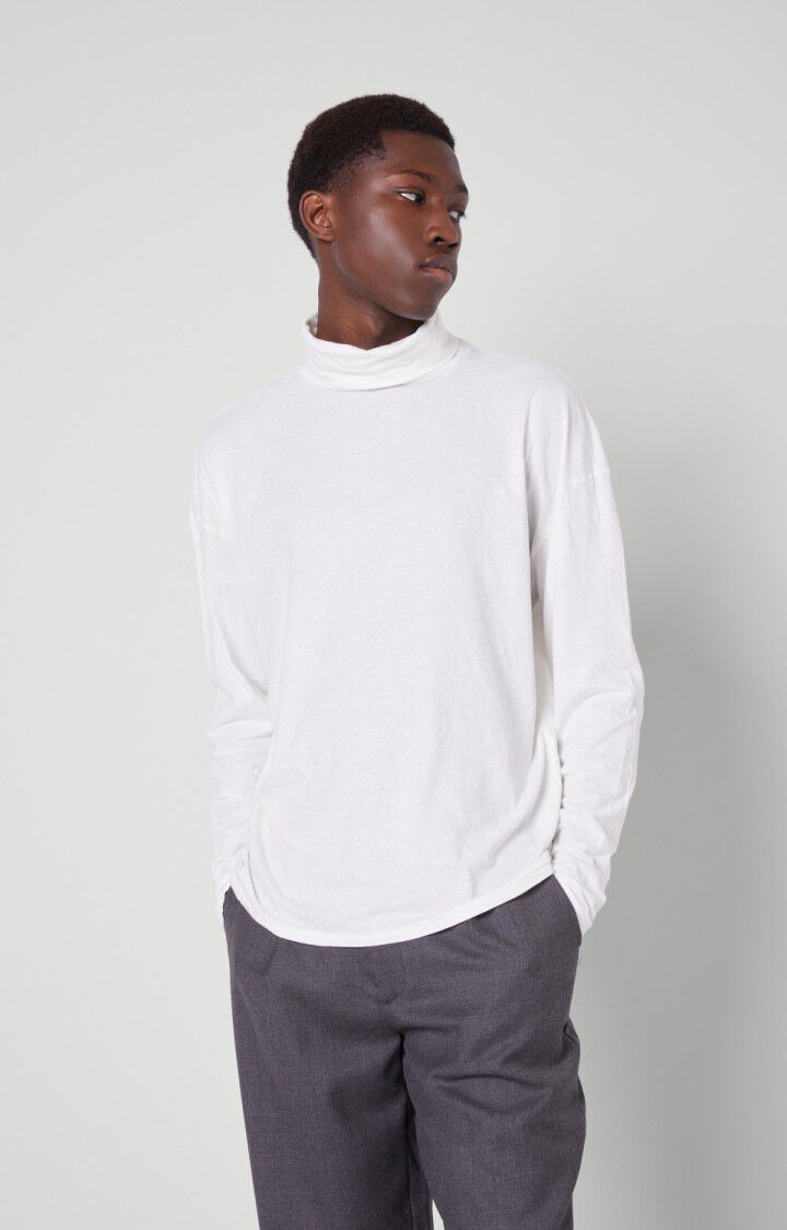 american vintage T-shirt homme Fakobay - BLANC Manches longues Blanc - H21