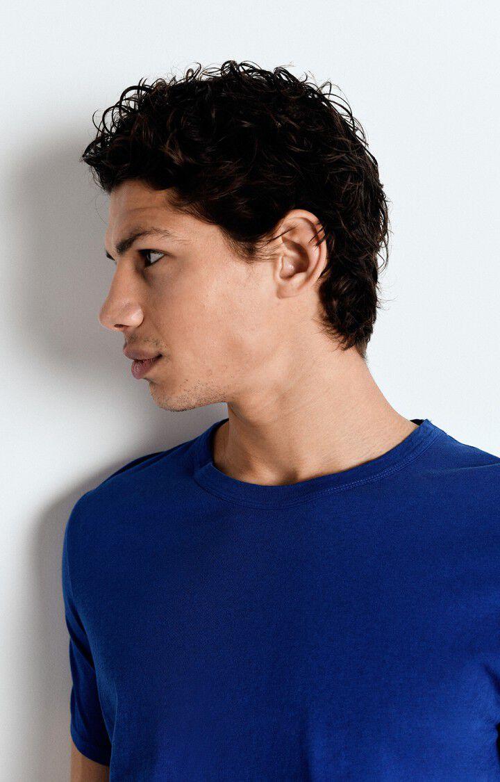 American Vintage T-shirt Homme Fakobay - BLEU ROYAL VINTAGE 23 Manches Courtes Bleu - E25