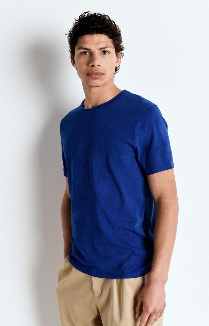 american vintage T-shirt homme Fakobay - BLEU ROYAL VINTAGE 23 Manches courtes Bleu - E25