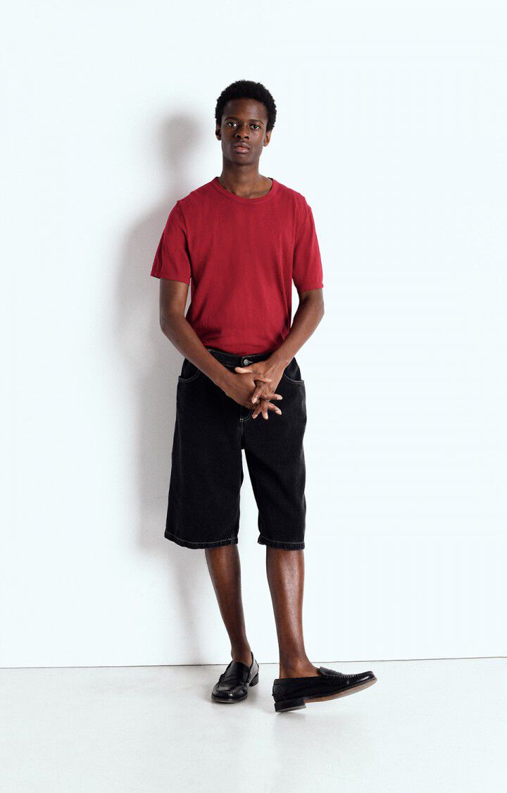 American Vintage T-shirt Homme Fakobay - GRENAT VINTAGE 23 Manches Courtes Rouge - E25