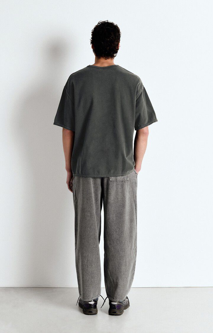 American Vintage T-shirt Homme Fazy - CARBONE VINTAGE 24 Manches Courtes Noir - E25