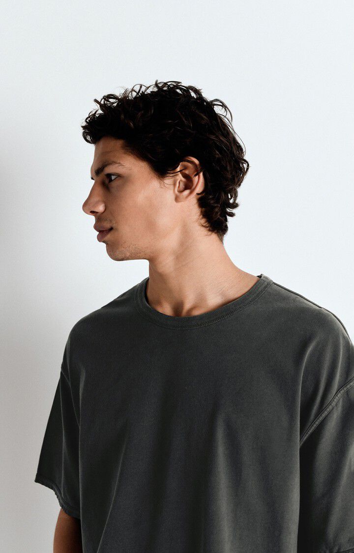 American Vintage T-shirt Homme Fazy - CARBONE VINTAGE 24 Manches Courtes Noir - E25