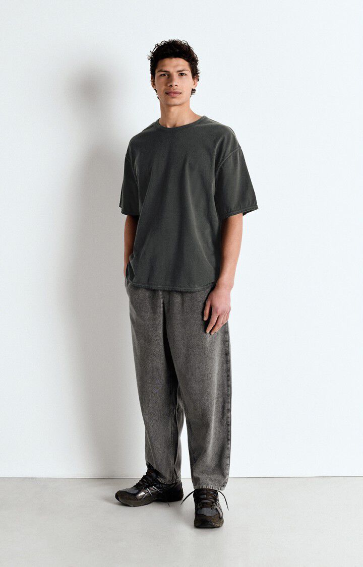 American Vintage T-shirt Homme Fazy - CARBONE VINTAGE 24 Manches Courtes Noir - E25