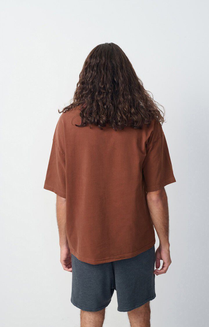 American Vintage T-shirt Homme Fazy - CHOCOLAT VINTAGE 23 Manches Courtes Marron - H24