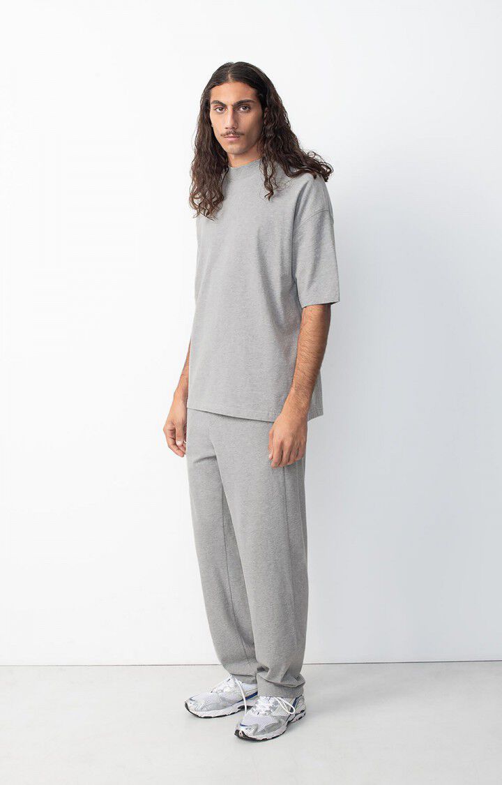 American Vintage T-shirt Homme Fazy - GRIS CHINE 23 Manches Courtes Gris - E25