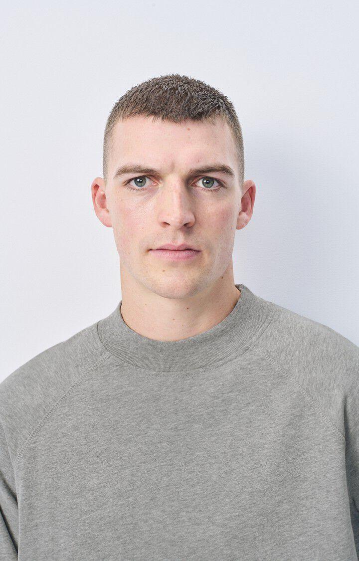 American Vintage T-shirt Homme Fazy - GRIS CHINE 78 Manches Longues Gris - E25