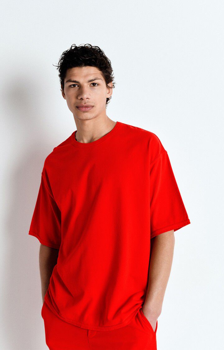 american vintage T-shirt homme Fazy - VOLCAN VINTAGE 24 Manches courtes Rouge - E25