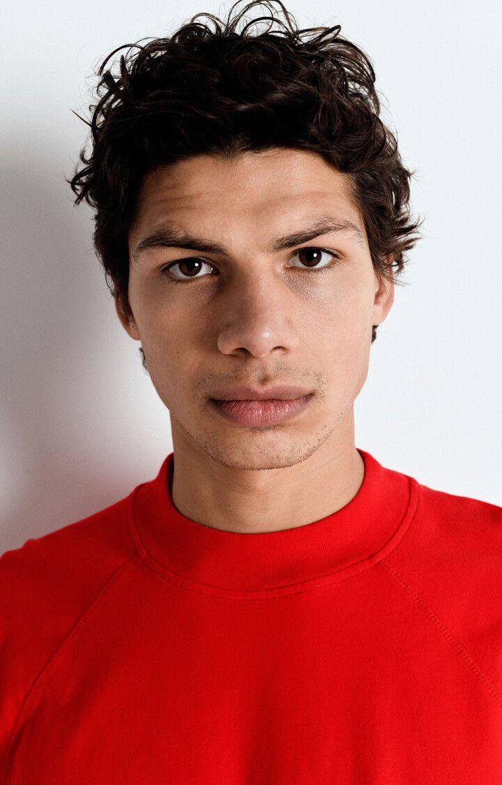 American Vintage T-shirt Homme Fazy - VOLCAN VINTAGE 78 Manches Longues Rouge - E25