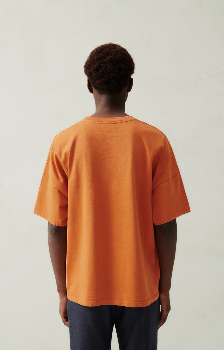 American Vintage T-shirt Homme Fizvalley - AUTOMNE VINTAGE 16 Manches Courtes Orange - H23