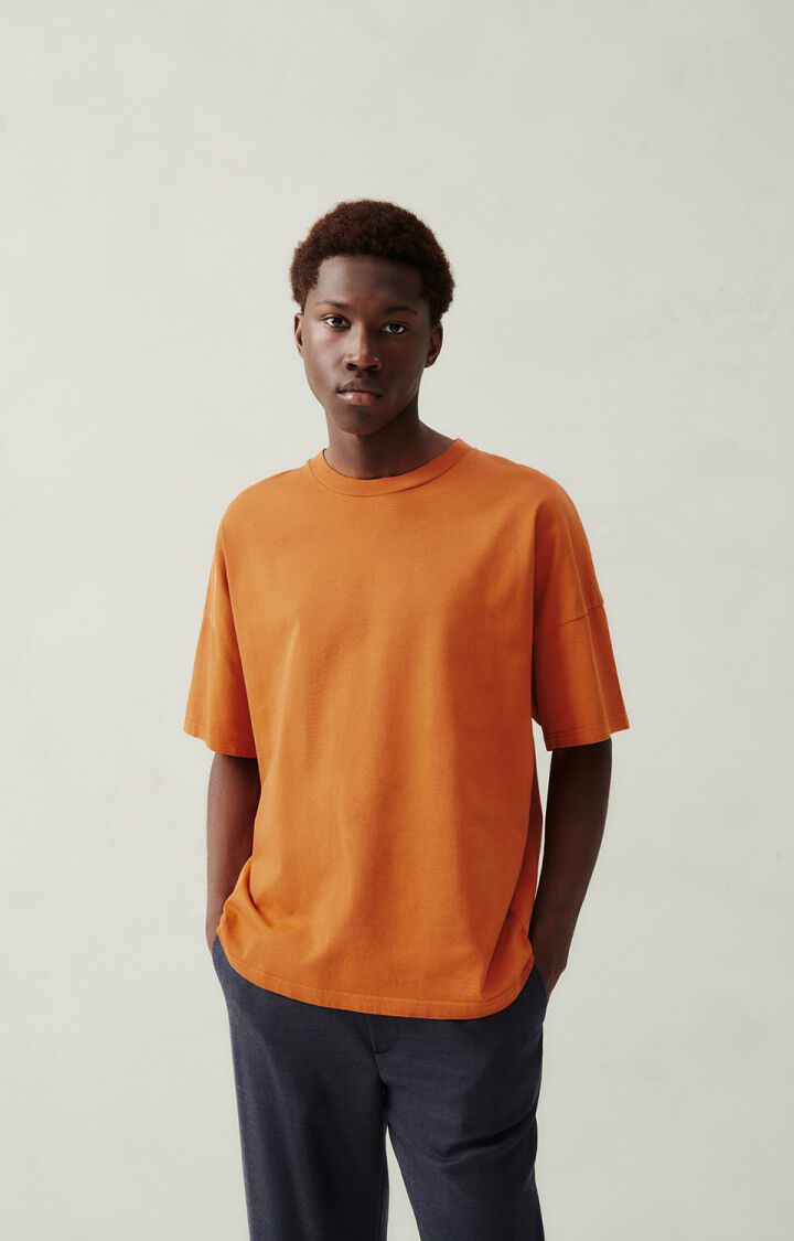 american vintage T-shirt homme Fizvalley - AUTOMNE VINTAGE 16 Manches courtes Orange - H23