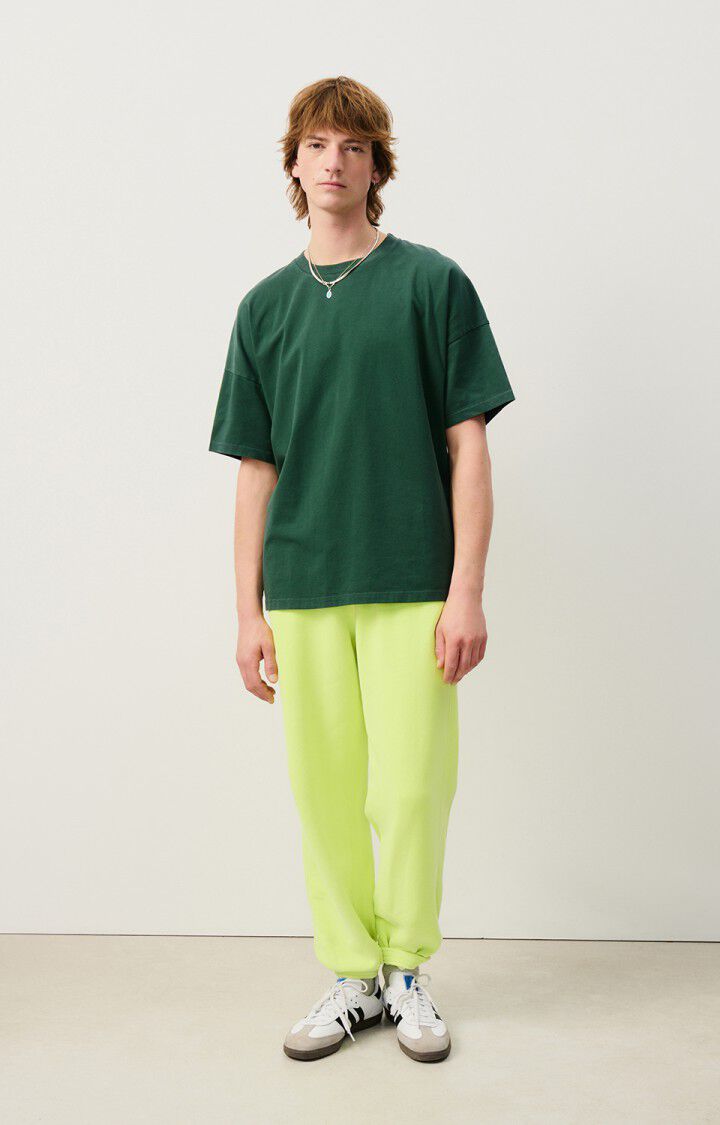 American Vintage T-shirt Homme Fizvalley - BASILIC VINTAGE 16 Manches Courtes Vert - H24