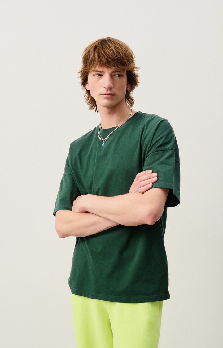 american vintage T-shirt homme Fizvalley - BASILIC VINTAGE 16 Manches courtes Vert - H24