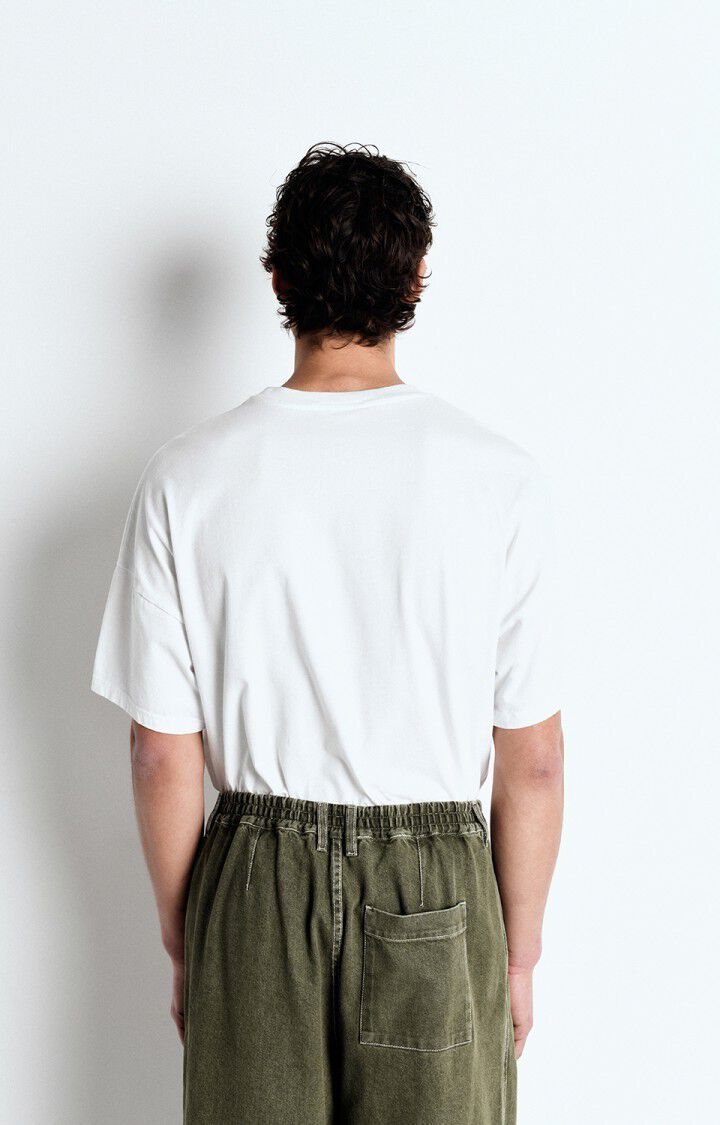 American Vintage T-shirt Homme Fizvalley - BLANC 16 Manches Courtes Blanc - E25