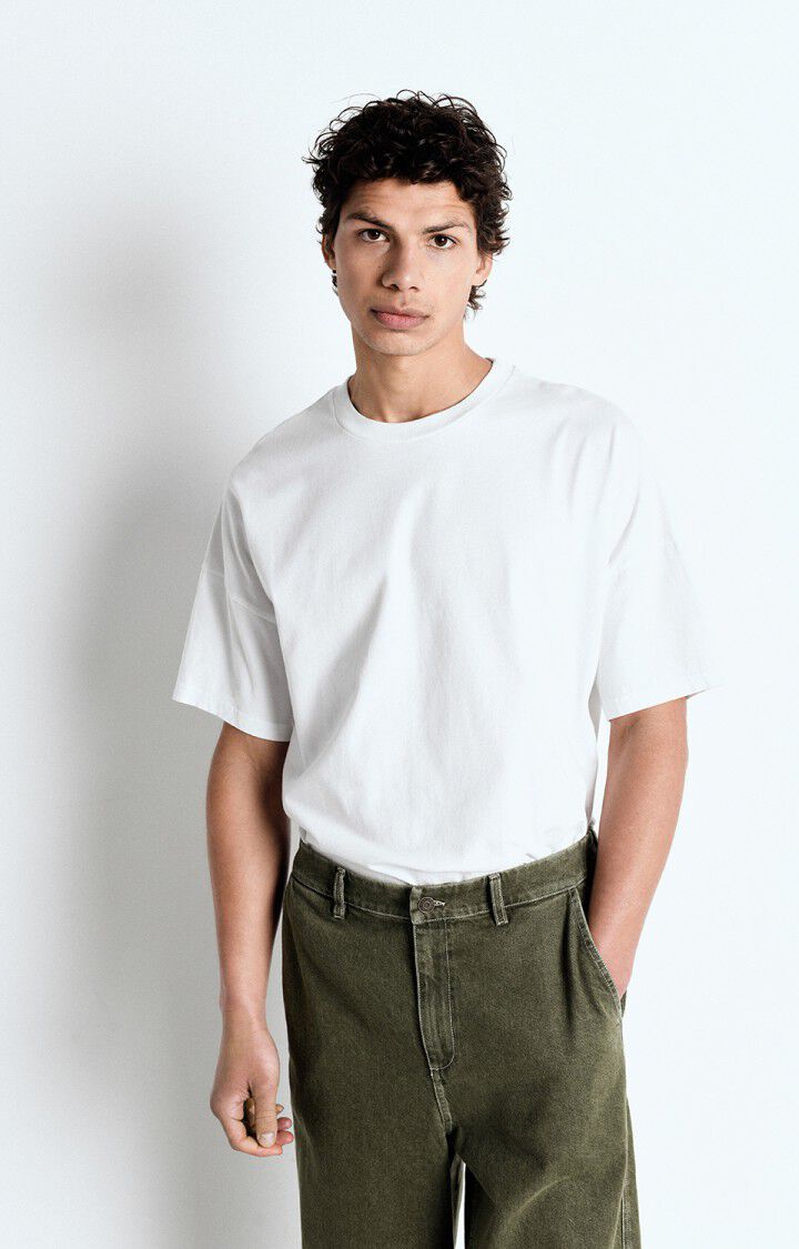 american vintage T-shirt homme Fizvalley - BLANC 16 Manches courtes Blanc - E25