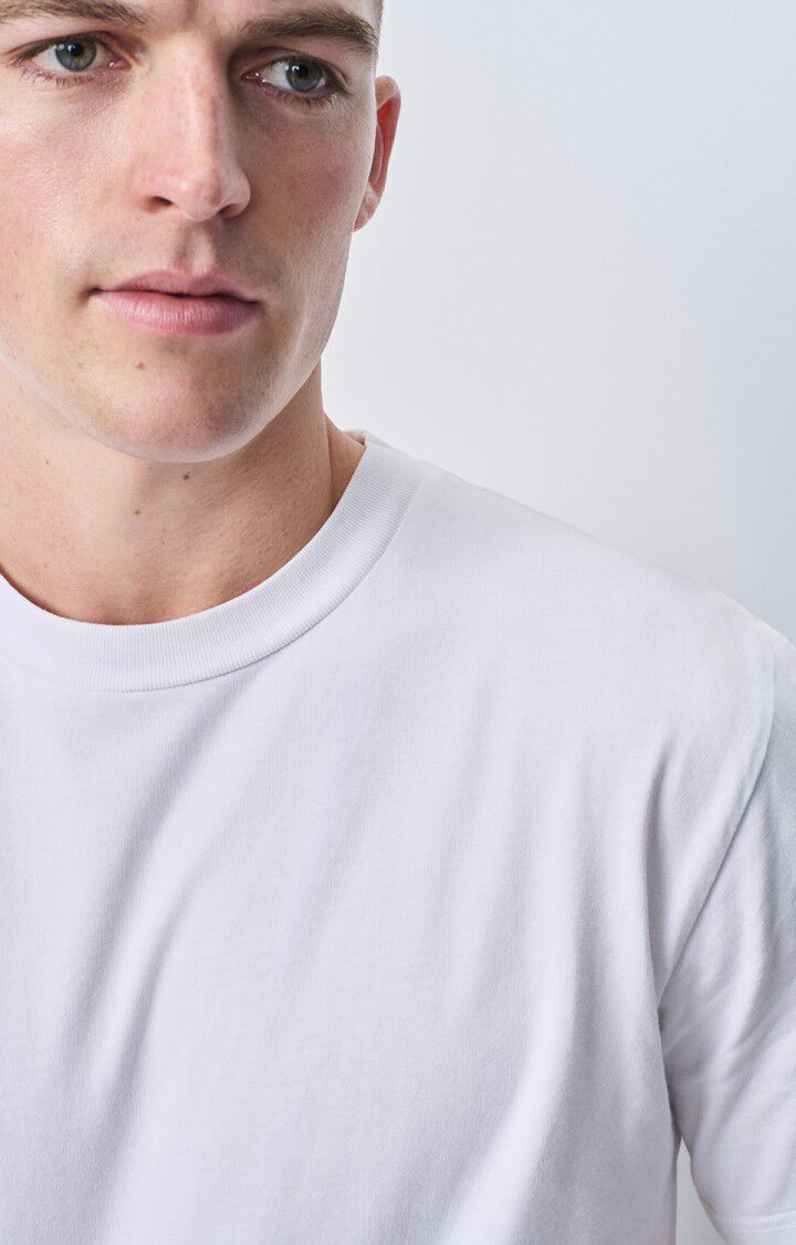 American Vintage T-shirt Homme Fizvalley - BLANC 22 Manches Courtes Blanc - E25