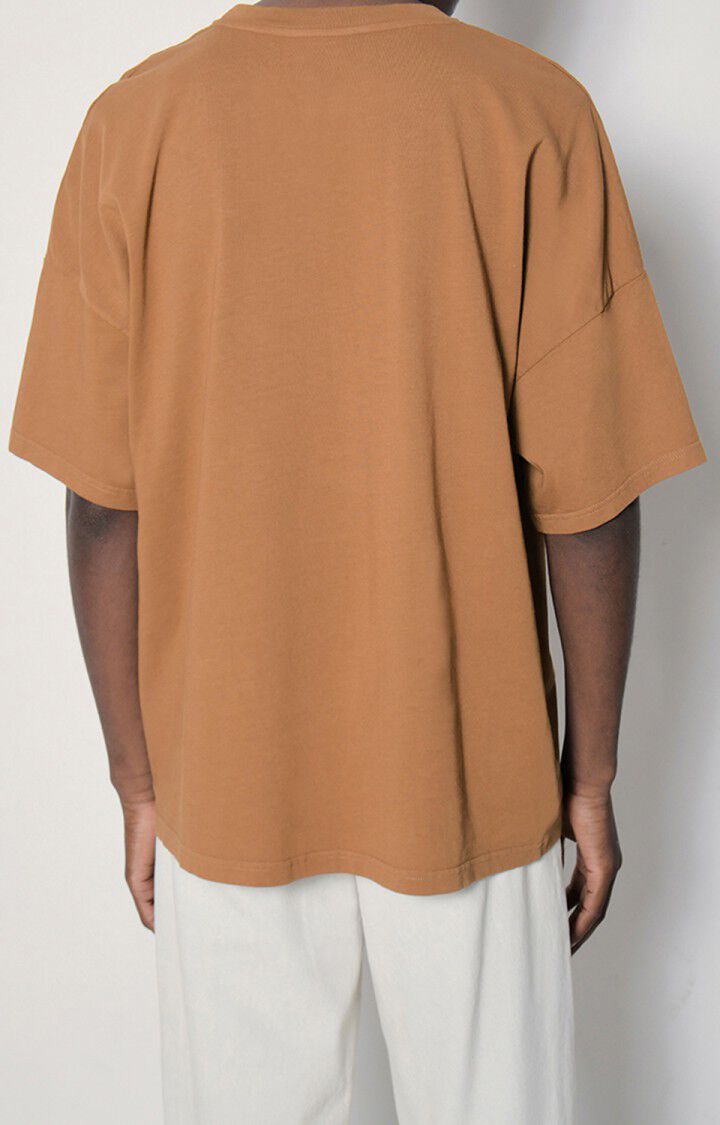 American Vintage T-shirt Homme Fizvalley - BRUNETTE 16 Manches Courtes Marron - E23