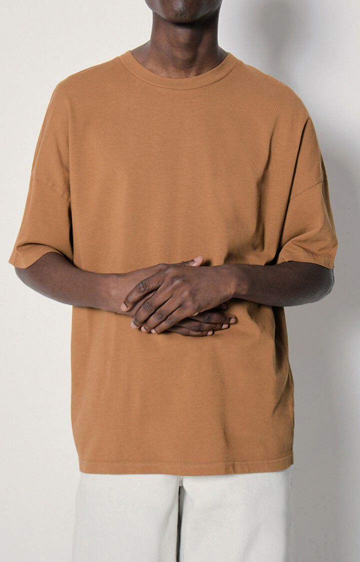 american vintage T-shirt homme Fizvalley - BRUNETTE 16 Manches courtes Marron - E23