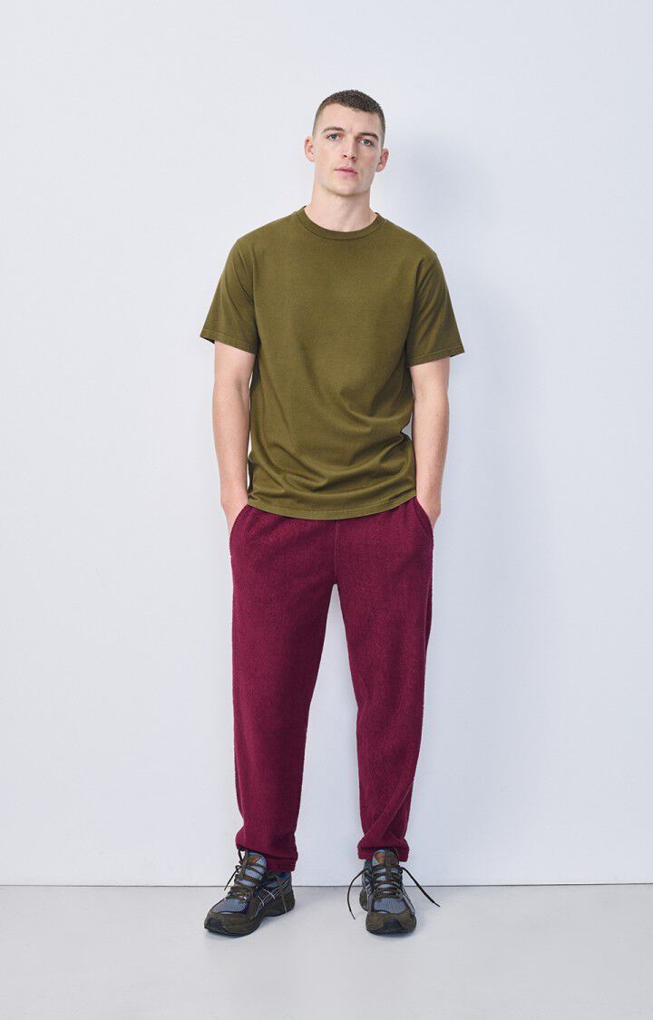 American Vintage T-shirt Homme Fizvalley - BUISSON VINTAGE 22 Manches Courtes Vert - E25