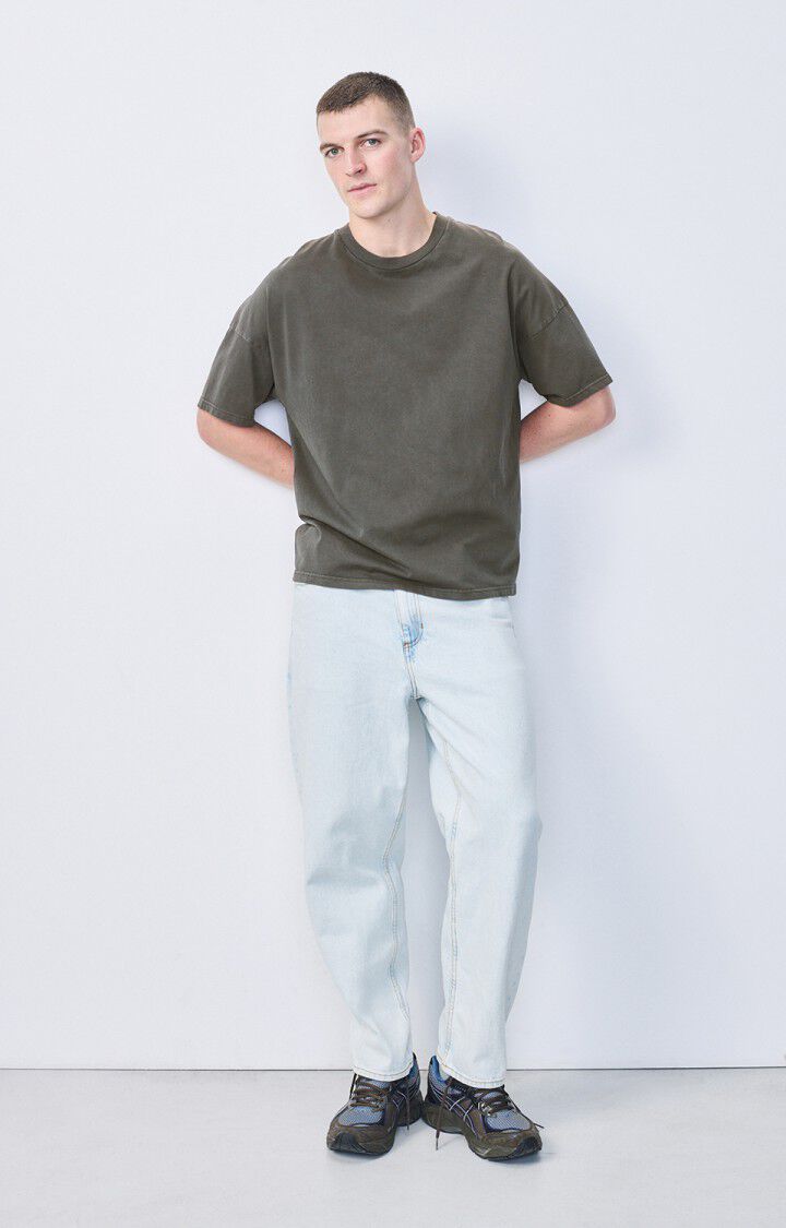 American Vintage T-shirt Homme Fizvalley - CARBONE VINTAGE 16 Manches Courtes Noir - E25