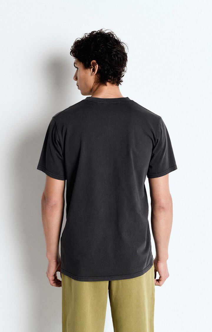 American Vintage T-shirt Homme Fizvalley - CARBONE VINTAGE 22 Manches Courtes Noir - E25